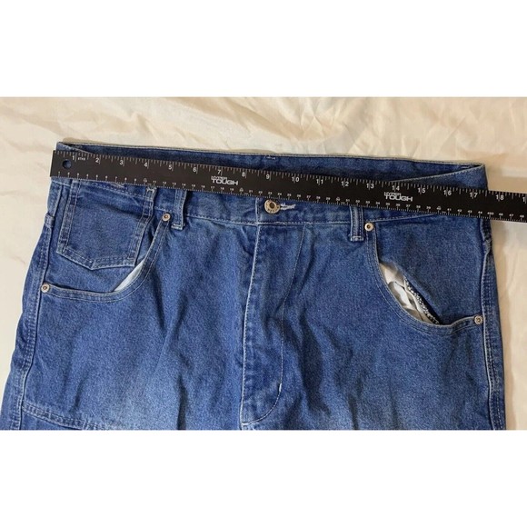 Vintage Design Men's ICQ Blue Jeans Denim Cotton Pants Size 36 5-Pockets - Picture 11 of 12